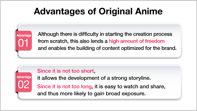 Advantages of original Anime