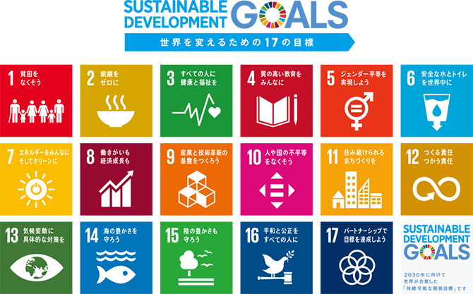 SDGs：17の持続可能な開発目標